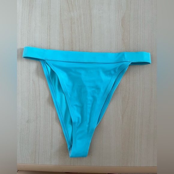 NWT H&M blue Turquoise Bikini high waisted Bottom size medium - Picture 4 of 7